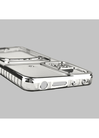 Чохол для Redmi Note 12 Pro 4G зі срібною окантовкою з кишенькою для карток на сяомі редмі нот 12 про срібний Xiaomi (366023344)