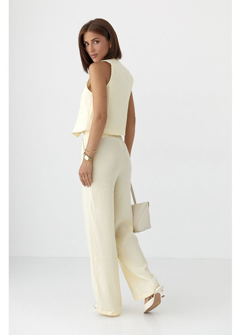 Летний брючный костюм с жилеткой Lurex Костюм-двойка (370377236)