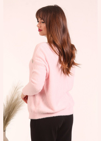 Пудровый демисезонный свитер укороченный женский 901 альпака пудровый Актуаль