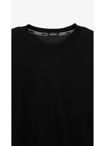 Чорний світшот однотонний чоловічий 1638 shop (2000999209727) Demos однотонний (361431120)