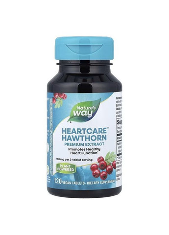 Глід, 80 мг, HeartCare, Hawthorn,, 120 таблеток Nature's Way (322741244)