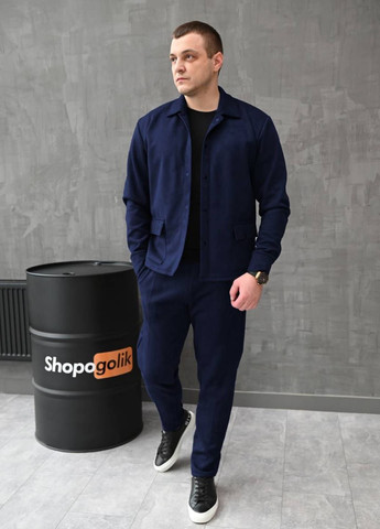 Темно-синий деловой костюм ShopnGo
