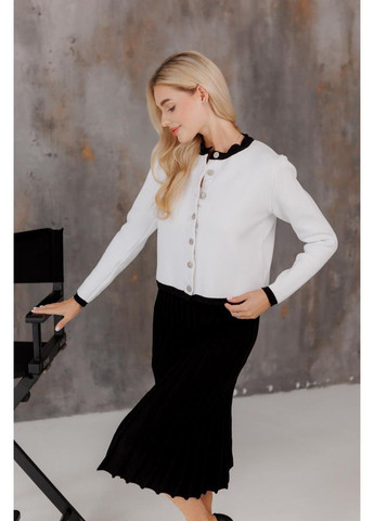 Черная вязаная женская юбка плиссе artknit (ak42707p) Art Knit