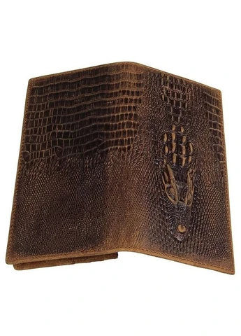 Купюрник мужской Vintage кожаный Коричневый Верховинка 14381 (398255581)