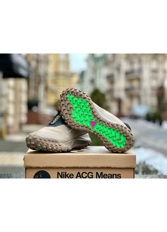 Чорні кросівки чоловічі nike acg mountain fly gore-tex beige black найк асж маунс флай демісезон No Brand