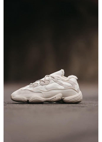 КРОСІВКИ ЖІНОЧІ ADIDAS YEEZY BOOST 500 BLUSH FUR АДІДАС ІЗІ БУСТ No Brand бежеві зими (369387562)
