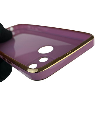 Чохол для C25Y глянцевий з кільцем MagSafe із золотою окантовкою на реалмі с25у чорничний gs1 Realme (366229786)