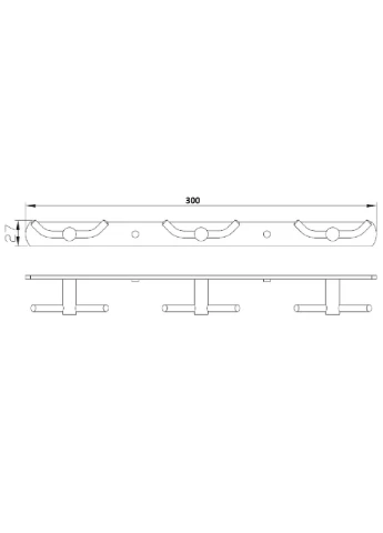 Планка з гачками подвійними 3х2 RM 1503-3 Globus Lux (392917860)