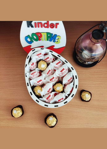 Подарочный мини боксик киндер с конфетами для девушки, ребенка на день рождения, на праздник No Brand (315888857)