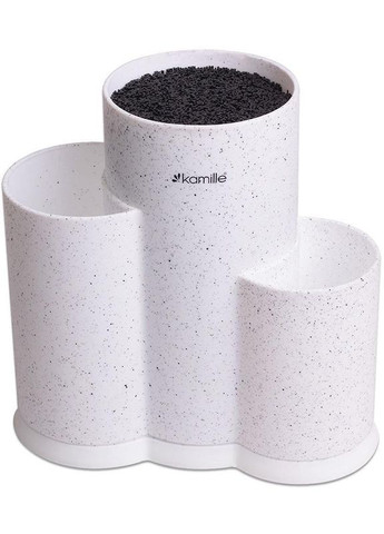 Колода для ножів Brash Stand потрійна 22см пластикова Kamille (330017446)