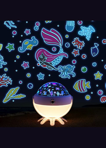 Аккумуляторный ночник-проектор F5, White Octopus Lamp VHG (334305129)