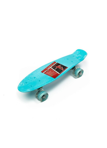 Скейт детский пенни борд 56х14 см, скейтборд MS0848-5, колеса ПУ светящиеся, ABCE-7, алюминиевая подвеска, Голубой Profi (338854606)