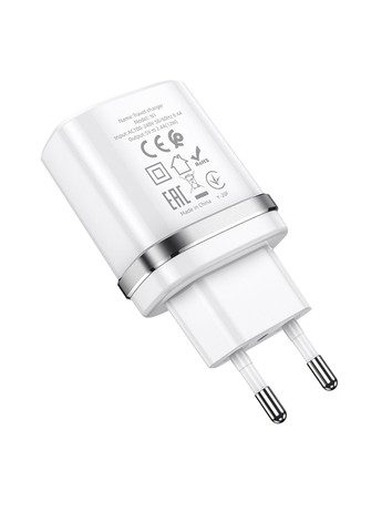 Мережевий зарядний пристрій N1 + кабель USB to Type-C колір білий CB-00259110 Hoco (319069015)