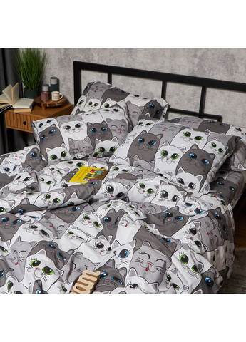 Комплект постільної білизни Бязь Gold Люкс Полуторний Євро 160х220 наволочки 2х50х70 (MS-820009261) Moon&Star Furry Friends (356115466)