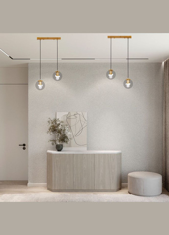 Подвесная люстра в стиле модерн "Bronze Twin Elegance" (56-PR150F-2 BRZ+CL (350)) No Brand (370071975)