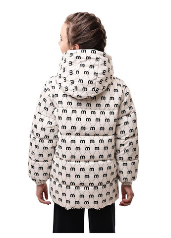 Белая куртка зимняя для девочки подростка AMMY