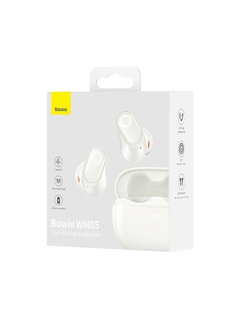 Наушники Bowie True Wireless Earphones WM05 ANC до 5 часов (NGTW200002) белые Baseus (282676520)