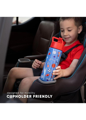 Детская термобутылка Simple Modern 414 мл с трубочкой, нержавеющая сталь, дизайн Балерина для девочек SUMMIT (372154179)