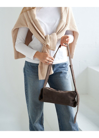 Кожаная замшевая женская сумка «Мэй» серая WeLassie (315688624)