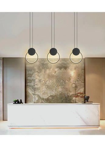 Люстра светодиодная подвесная LED светильник для квартиры на потолок лэд 27132 Черный 30-200х20х10 см. Sunnysky (324395776)