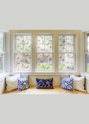 Солнцезахисна матуюча плівка на вікна і дзеркала Птахи самоклейка на скло двері душову кабіну шафи купе 1 метр погонний Zatarga (324218693)