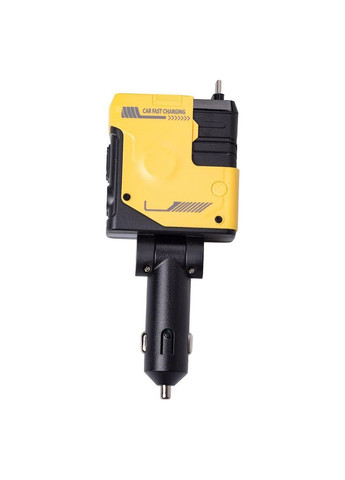 Автомобильное зарядное устройство MECHA с выдвижными кабелями и портами USB/Type-C Желтый HP-A1Y Shenzhen (368767478)