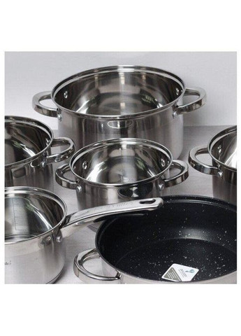 Набор посуды ( тяжелая, Польша) 12 пр. из нержавеющей стали KM-5634S Kamille (351584820)