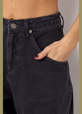 Джинси wide leg з високою талією - чорний колір Lurex - (335077216)