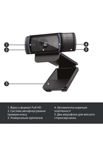 Вебкамера C920 Pro HD Webcam (960-001055) Logitech (360422634)