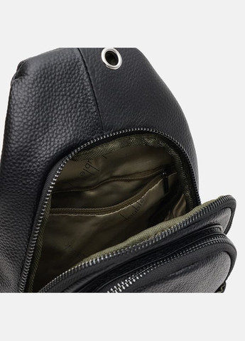 Рюкзак мужской кожаный через плечо k1338 Black Borsa Leather (301871187)