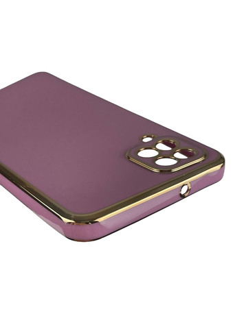 Чехол для Galaxy M12 SM-M127F с золотой окантовкой с защитой камеры на самсунг м12 сиреневый Samsung (366020807)