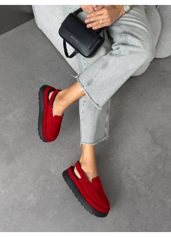 Красные красные сабо No Brand