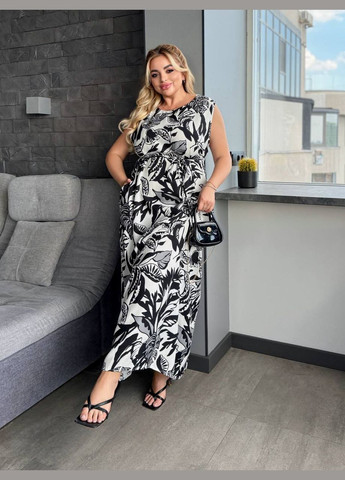 Белое платье Garna с абстрактным узором