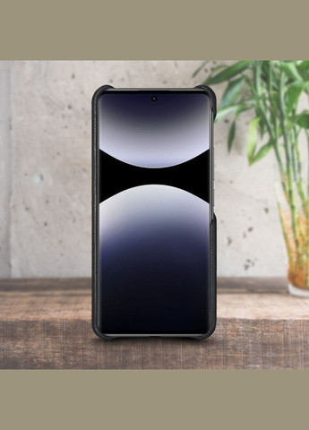 Шкіряна накладка Cover для Xiaomi Redmi Note 14 Pro 4G Чорний (78586) Stenk (336211981)
