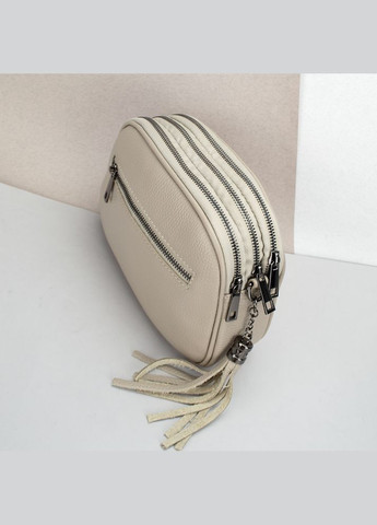 Сумка женская кожаная кросбоди на 3 отделения 03106 капучино Virginia Conti (325666563)