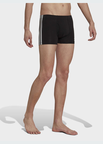 Набор 3 шт боксерки мужские трусы Adidas Originals Mens Comfort Flex Cotton 3 Stripes Three Pack Trunks Black/Blue/White (337097350)