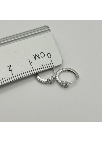 Серьги-кольца серебряные с кубическим цирконием "Змея" 0,82 г No Brand (369736905)