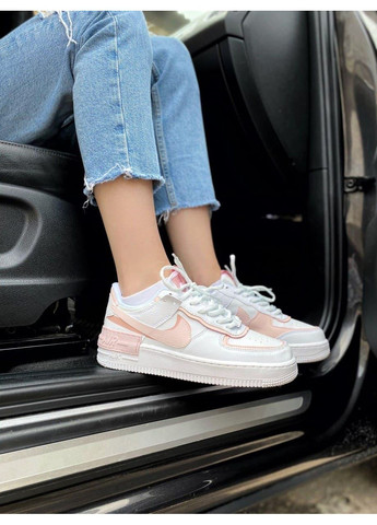 КРОСІВКИ ЖІНОЧІ NIKE AIR FORCE 1 SHADOW WHITE PINK НАЙК АІР ФОРС 1 ПРЕМІУМ No Brand рожеві демісезони (367169423)
