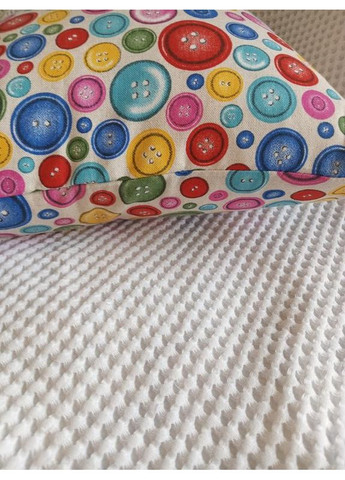 Подушка декоративна різнокольорова для крісла, ліжка, дивану Ґудзики 45*45 см Hanna (361148579)