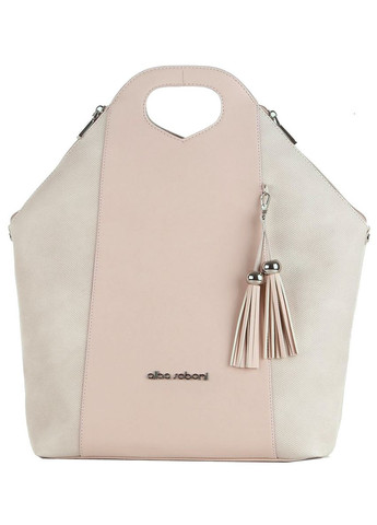 Женская сумка из искусственной кожи Аlba Soboni 190036 Бежевая с розовым Alba (300579118)