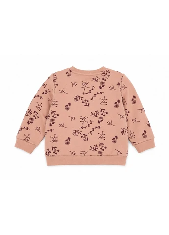 Lupilu свитшот двунитка для девочки ecoprint 456872 розовый повседневный хлопок, полиэстер, трикотаж