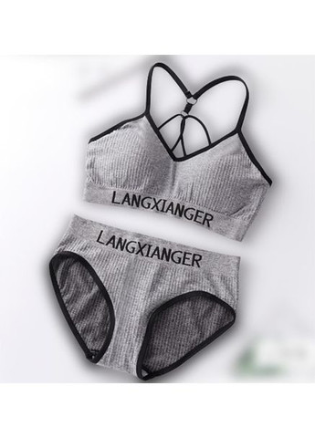 Сірий демісезонний комплект спортивної білизни s-м No Brand