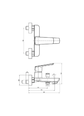 Смеситель для ванны LEXI TL 21101-H57-0 Topaz (397342406)