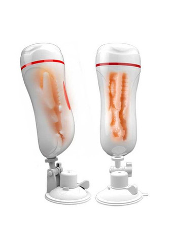 Мастурбатор із присоскою та вібрацією попавагіна " Love" - Червоний Eternal (300579894)