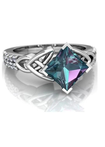 Кольцо женское с радужным трехугольным камнем фианитом р. 16.5 Fashion Jewelry (285272328)