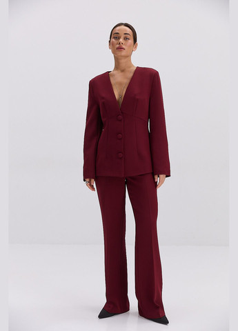 Бордовый женский женский приталенный жакет Arjen - демисезонный