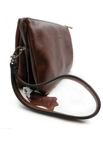 Сумка клатч з ремінцем на руку з натуральної шкіри чоловіча для телефону середня Коричневий 40205 Grande Pelle (361348796)