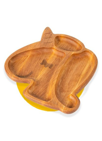 Набір дитячого посуду 2в1 Єдиноріжка Коричнево-жовтий 2 шт (310214) Бабака (326806649)