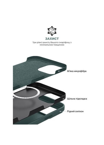 Чехол для мобильного телефона (ARM81318) ArmorStandart ICON2 MagSafe Apple iPhone 16 Pro Lake Green (326591135)