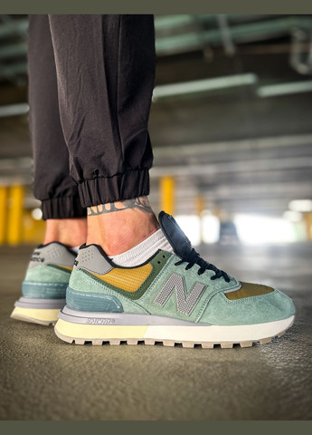 Кросівки жіночі і чоловічі New Balance 574 Legacy x Stone Island lignt green | Нью Беланс 574 зелені No Brand зелені всесезони (311675146)